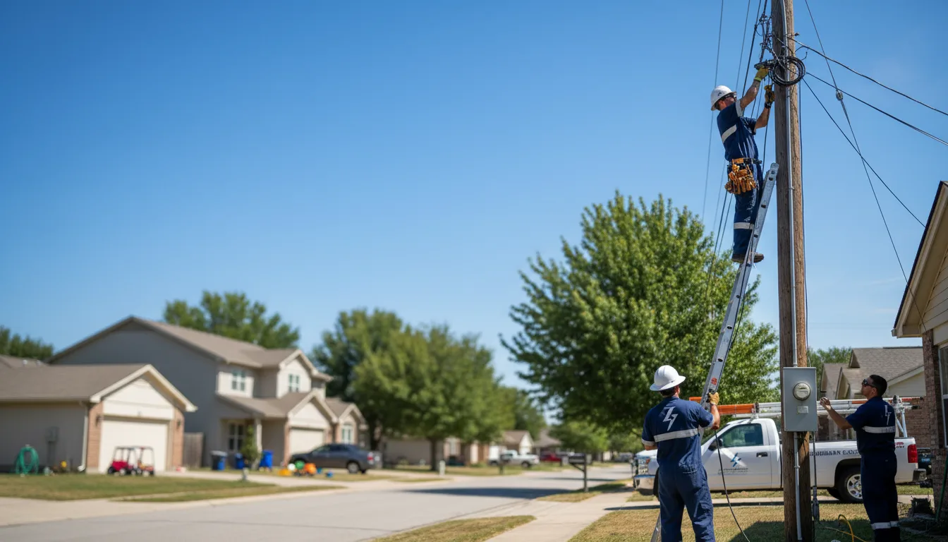Residential electrician providing installation services in Downsville, LA